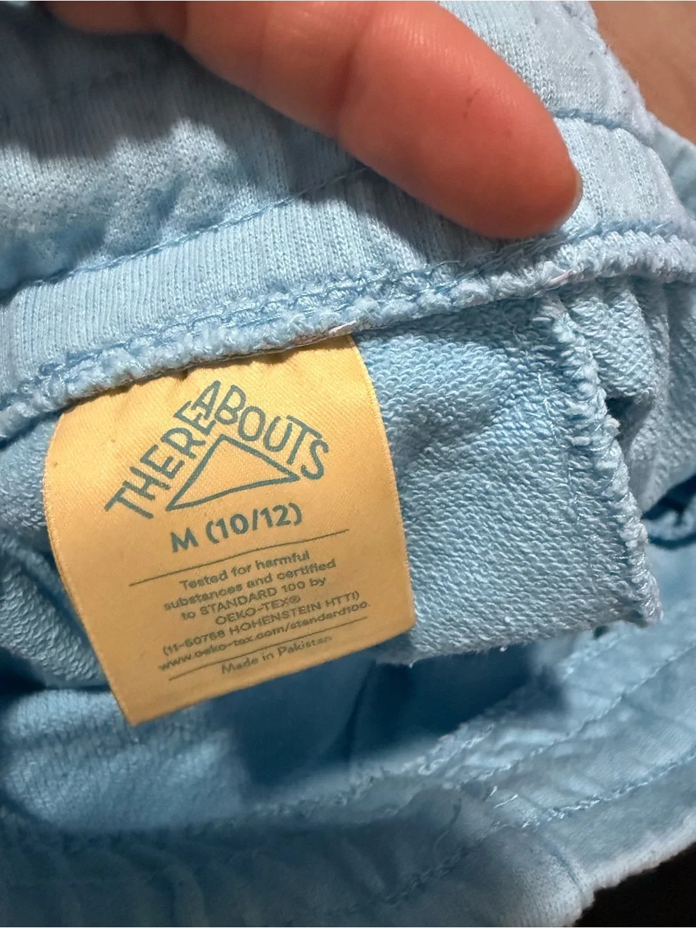 Kids Light Blue Fleece Joggers with Elastic Waist